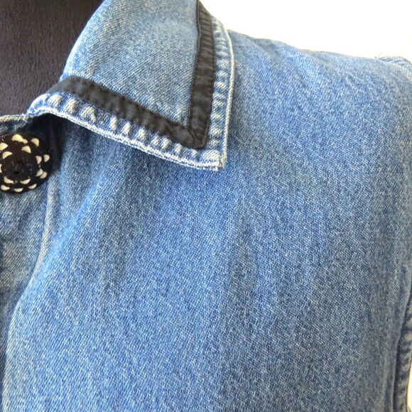 Dress Barn Vintage Denim Giraffe Vest with Giraffe Appliques  Medium  EUC - Picture 5 of 12